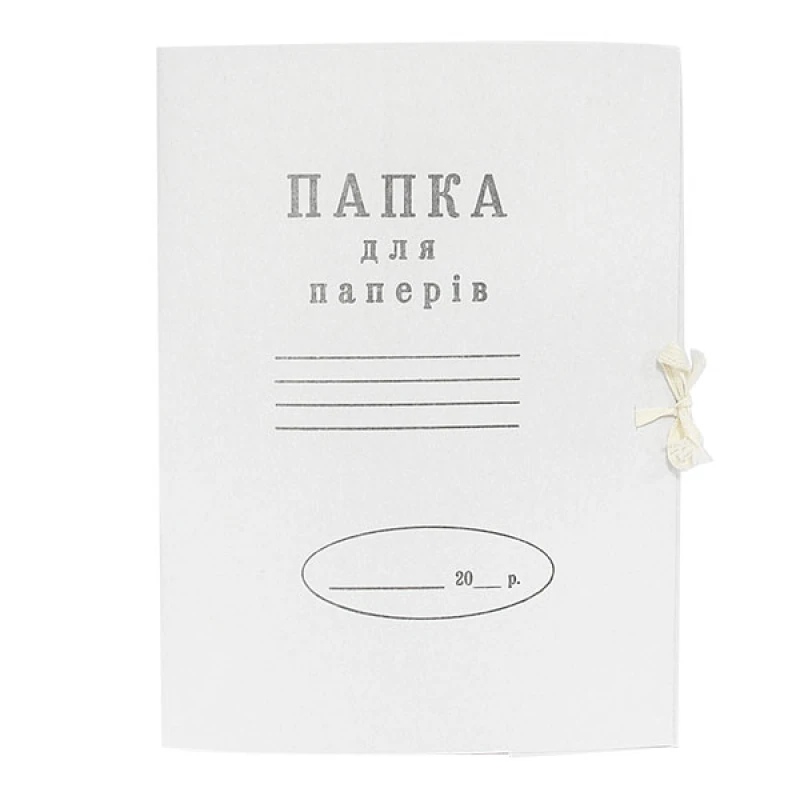 Папка на зав'язках Бумвест 4В06-042М, А4, сіра